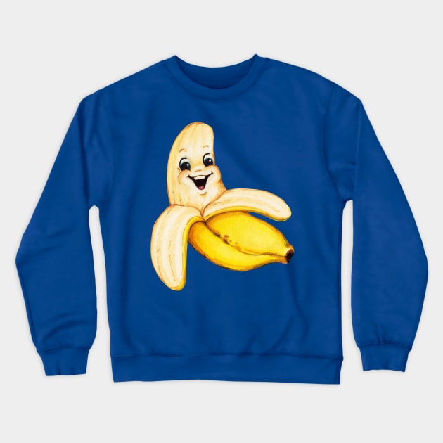 Banana Cartoon Crewneck Sweatshirt by KellyGilleran